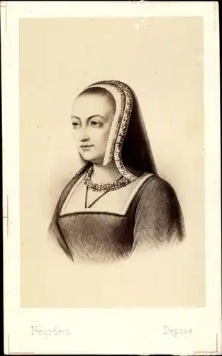 Carte de Visite Anne de Bretagne, Femme de Charles VIII, 1498