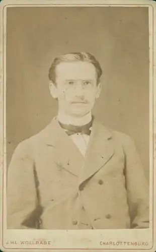 CdV J. H. L. Wollrabe Berlin Charlottenburg, Portrait eines Gelehrten