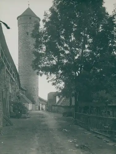 Foto Rothenburg ob der Tauber Mittelfranken, Turm, Straßenpartie, 04.06.1927