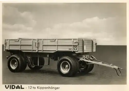 Foto Fahrzeug Firma Vidal Harburg, 12 t Kippanhänger