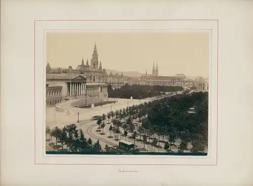 Foto Wien 1 Innere Altstadt, um 1870, Franzensring, Parlament