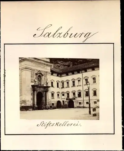 Foto Salzburg in Österreich, um 1865, Stiftskellerei