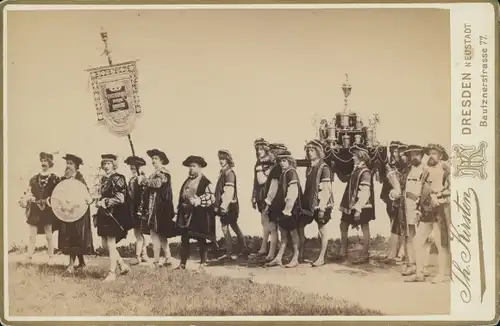 Kabinettfoto Dresden Altstadt, Historischer Festzug, Goldschmiede