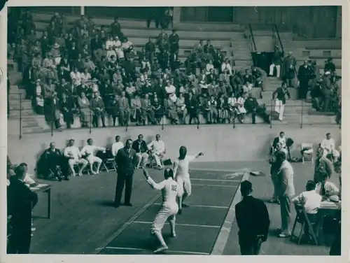 Foto Fechter im Kampf, Zuschauer