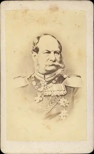 CdV Kaiser Wilhelm I. von Preußen, Portrait in Uniform, Orden