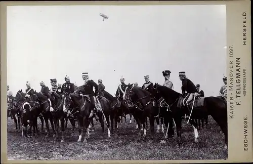 CdV Kaiser Manöver 1897, Fotograf F. Tellgmann, Eschwege, Hersfeld