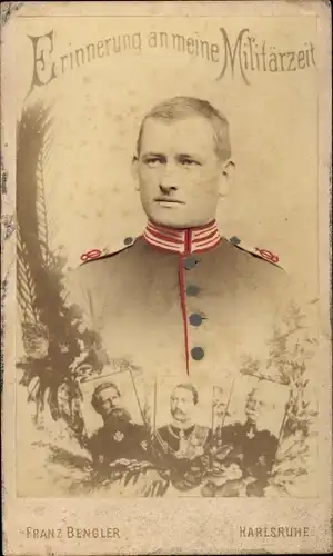 Foto Deutscher Soldat in Uniform, Fotograf Franz Bengler, Karlsruhe