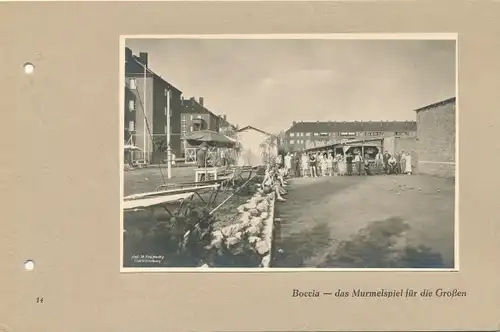 Foto Berlin Weißensee, Trumpf Schokoladenwerke, Werkssiedlung, Bocciaspiel