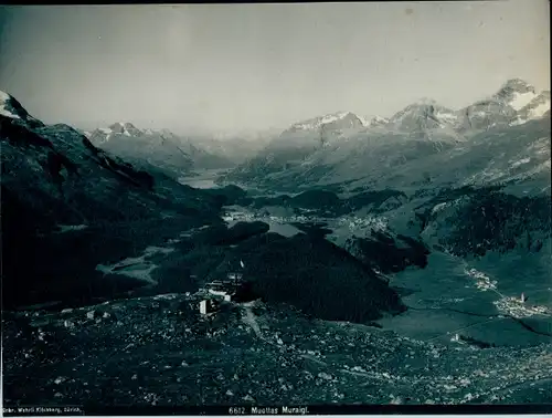 Foto Muottas Muragl Kanton Graubünden, Gesamtansicht ins Tal