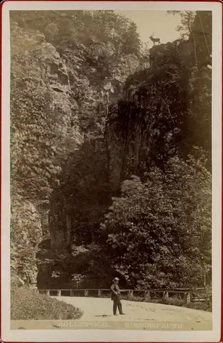 Kabinettfoto Buchenbach im Schwarzwald, 1881, Hirschsprung im Höllental