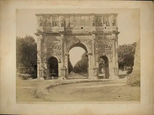 Foto um 1880, Roma Rom Lazio, Konstantinsbogen