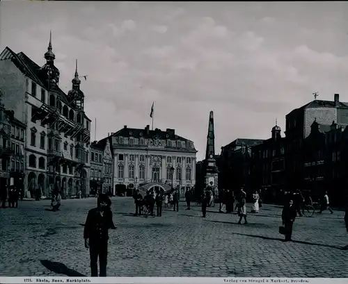 Foto um 1892, Bonn am Rhein, Marktplatz