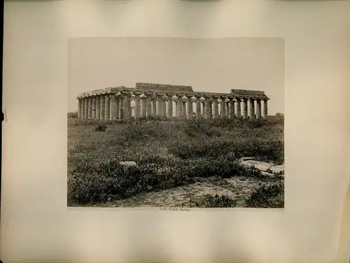 Foto um 1880, Paestum Pesto Campagnia, Basilica