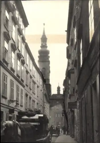 Foto Wien, Straßenpartie, Kutschen, Kirche