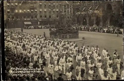 Foto München, XIII. Deutsches Turnfest, Festmarsch der Turner