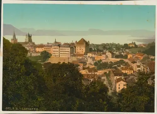 Foto Lausanne Kt. Waadt Schweiz, Blick auf den Ort