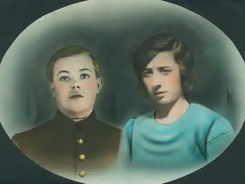 Foto Combalié, Henri, Tolouse, Portrait, junger Mann und junge Frau