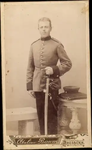 CdV Deutscher Soldat in Uniform, Portrait
