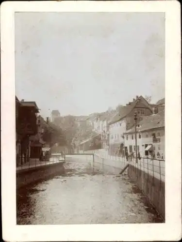 Foto Deutschland, Flusspartie im Ort