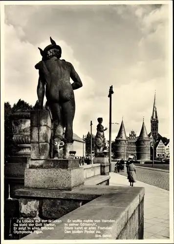 Foto Hansestadt Lübeck, Merkur auf der Puppenbrücke, Gedicht