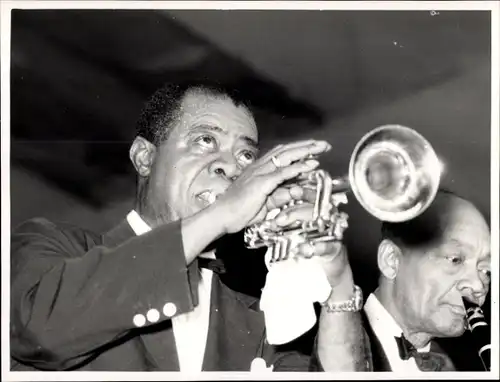 Foto Jazz Club Berlin 50er Jahre, Louis Daniel „Satchmo“ Armstrong, Trompete