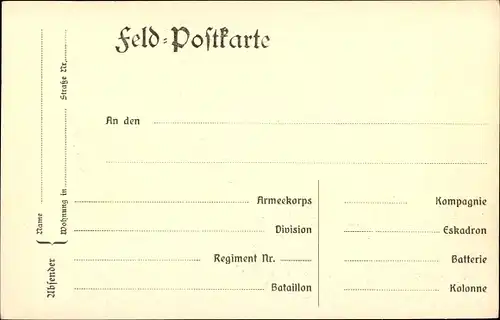 Ak Frontangriff der russischen Infanterie unter Oberkommando des Zaren, Schlachtfeld