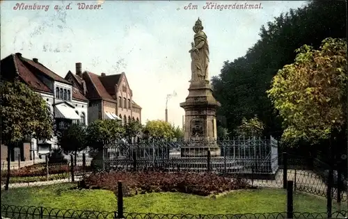 Ak Nienburg an der Weser, Am Kriegerdenkmal