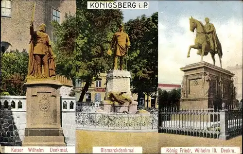 Ak Kaliningrad Königsberg Ostpreußen, Kaiser Wilhelm Denkmal, Bismarckdenkmal