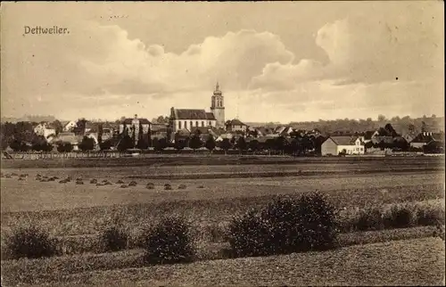 Ak Dettwiller Dettweiler Elsass Bas Rhin, Blick auf den Ort