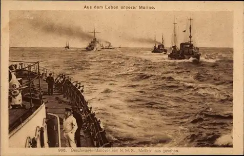 Ak Hamburg Mitte, Geschwadermanöver von S.M.S. Moltke, Opfertag 1916
