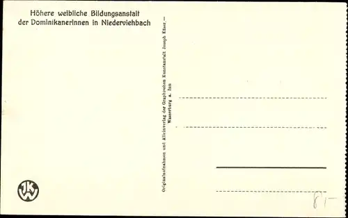 Ak Niederviehbach Niederbayern, Höhere weibliche Bildungsanstalt der Dominikanerinnen, Physiksaal