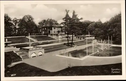 Ak Szprotawa Sprottau Schlesien, Parkbad