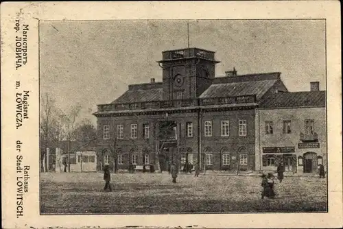 Ak Lowicz Lowitsch Polen, Rathaus