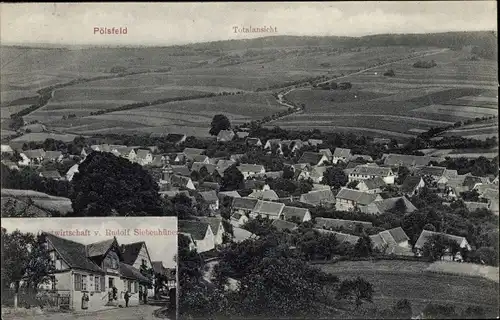 Ak Pölsfeld Allstedt in Sachsen Anhalt, Gesamtansicht, Gastwirtschaft von Rudolf Siebenhüne