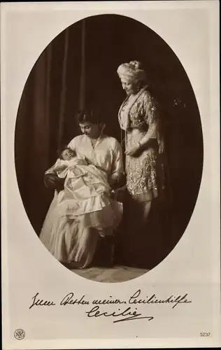 Ak Kronprinzessin Cecilie von Preußen, Kaiserin Auguste Viktoria, Alexandrine, NPG 5237