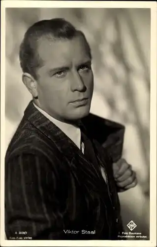 Ak Schauspieler Viktor Staal, Portrait, UFA, Film Foto Verlag A 3839/1