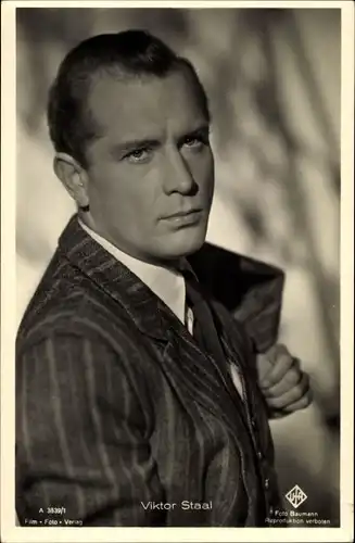 Ak Schauspieler Viktor Staal, Portrait, UFA, Film Foto Verlag A 3839/1