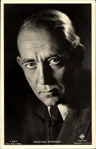 Ak Schauspieler Mathias Wieman, Portrait, Ufa Film