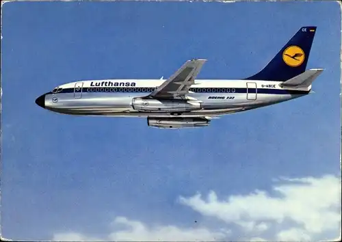 Ak Deutsches Passagierflugzeug, Lufthansa, Boeing 737 City Jet, D-ABCE