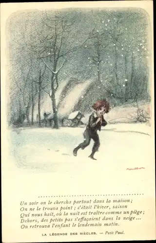 Künstler Ak Poulbot, Francisque, La Legende des Siecles, Petit Paul