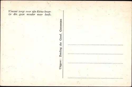 Ak Vincent zorgt voor zijn kleine broertje die geen moeder meer heeft