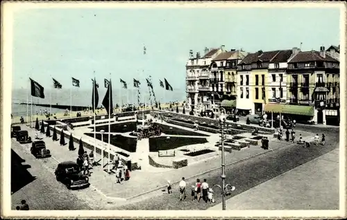 Ak Knokke Heist Heyst Knocke sur Mer Westflandern, Heldensquare