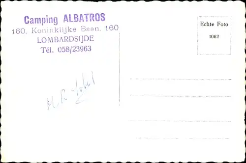 Ak Lombardsijde Lombartzyde Westflandern, Camping Albatros