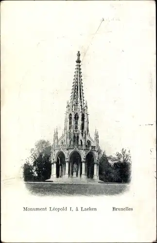 Ak Laeken Bruxelles Brüssel, Monument Leopold I