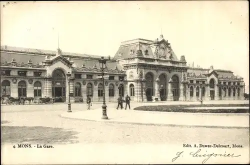 Ak Mons Wallonien Hennegau, La Gare