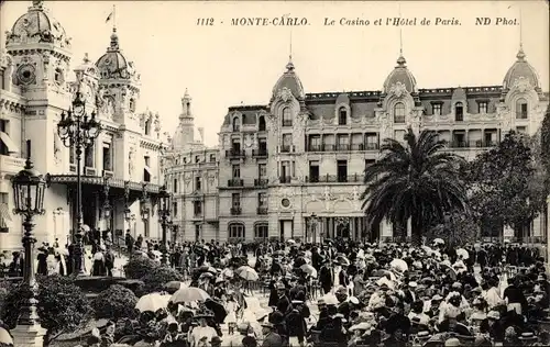 Ak Monte Carlo Monaco, Le Casino et l'Hotel de Paris