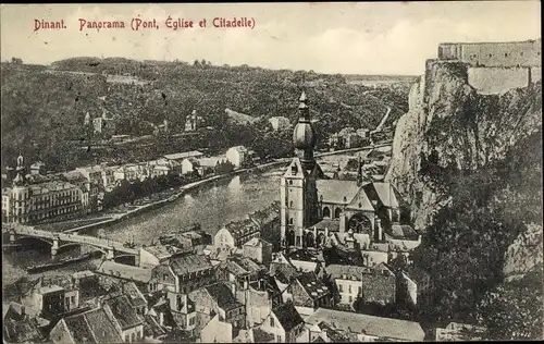 Ak Dinant Wallonien Namur, Panorama, Pont, Eglise, Citadelle