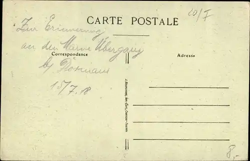 Ak Courthiezy Marne, Grande Rue vers Chateau-Thierry