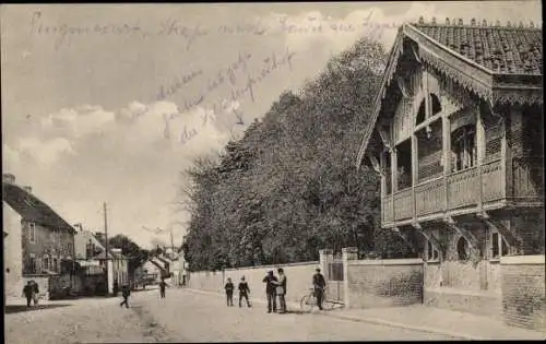 Ak Guignicourt Aisne, Straße nach Condé sur Suippe