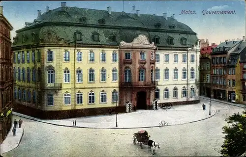 Ak Mainz am Rhein, Gouvernement, Kutsche